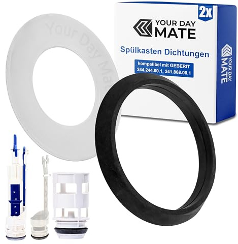 Set de joints de cloche de bassin et de siphon, 2 packs, remplacement de l'art. 244.244.00.1, 826.614, 241.868.00.1, 883.360, compatible avec GEBERIT Type 212 Vanne de rinçage