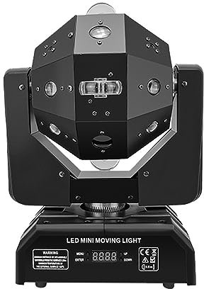 EDEDE Strobo Discoteca, Palla da Discoteca DJ for Calcio Stroboscopico A Testa Mobile for Discoteca Party RGBW 4In1 LED Professional Stage Light per Feste da Ballo DJ di Compleanno Karaoke
