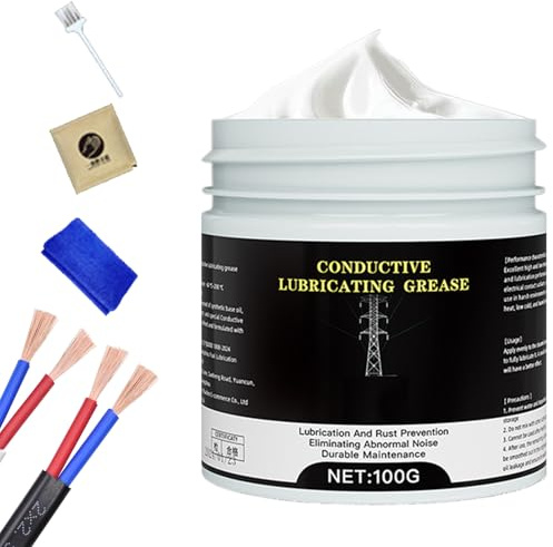 Grasa conductora eléctrica, grasa conductora para conexiones eléctricas | Pasta de grasa eléctrica lubricante conductiva - Compuesto dieléctrico de alto rendimiento para componentes y conectores eléct