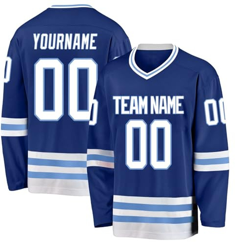 HGWOPGASD Maglia da Hockey Personalizzata, Pullover a Maniche Lunghe, Regali Personalizzati per i Tifosi di Hockey per Uomini e Donne A31