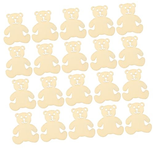 Angoily 40pcs Bear Shaped Wooden for Crafts Unfinished Design for DIY Home Decor for Parties Creative Gift for for for for Boy Girl Arts and Crafts Projects