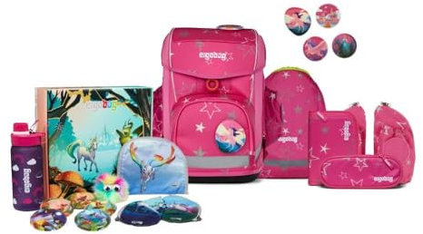 ergobag Cubo Light Jumbo Special Edition Schulranzen Set 7tlg. inkl. Fan-Box (SternzauBär)