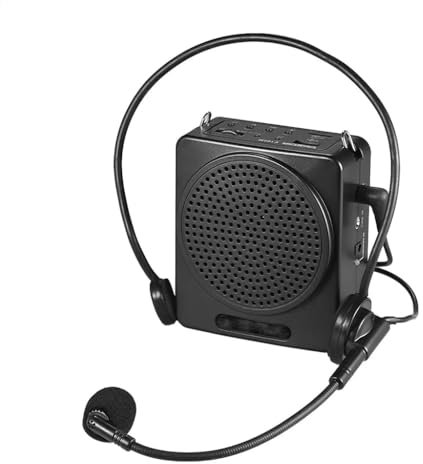 Portable Digital Multimedia Voice Amplifier Rechargeable with Wired Microphone Speaker (D As shown)