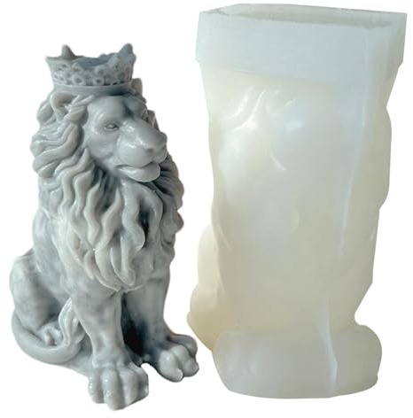 3D Lion Mold - Silicone Candy Mold, Creative Ice Tray Molds | Lion Nonstick Silicone Soap Molds Candles Chocolate Mould, Edible Resin Mold