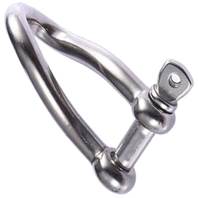 DOUDINGMAO Petite manille à vis en acier inoxydable - Connecteur résistant à la torsion - Manille torsadée robuste pour levage de remorquage
