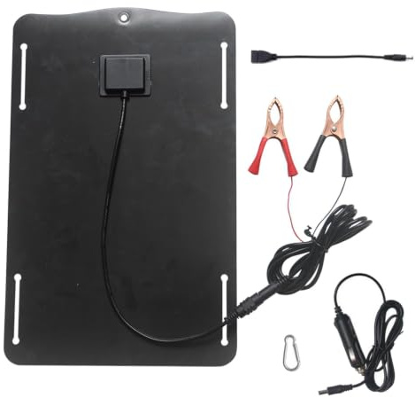 Solar-Ladegerät für Autobatterie – 10 W wasserdichte Solarpanels, tragbare Auto-Batterieladegeräte | Solar-Panel, Trickle Battery Charger, Solars Panel Trickle Charging Kit für Automotive Motorcycle