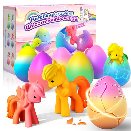 iKidiki Einhorn Geschenke für Mädchen, Einhorn Spielzeug ab 3 4 5 6 7 Jahre Einhörner Schlüpfeier Kinder Ostern Geschenk Mädchen 3-7 Jahre Kindergeburtstag Gastgeschenke Bastelset Kinder 3 4 5 Jahre