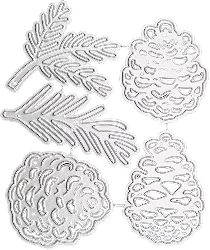 Tannenzapfen Stanzschablonen für Kartenherstellung, Weihnachten, Metall-Stanzformen, Glückwünsche, Happy Birthday, Prägeschablonen für DIY, Scrapbooking, Dekoration, Hochzeit, Geburtstag, Segenskarte