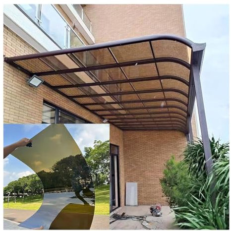 1.2mm Clear Polycarbonate Roofing Sheets - UV-Resistant Greenhouse Canopies & Pergola Roof Panels, 4x13.1ft for Glass Replacement & Outdoor Partitions