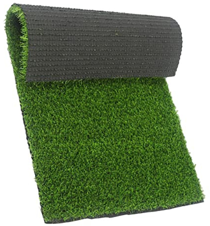 Alasum Felpudo de Césped Artificial Antideslizante para Exterior Alfombra de Jardín con Drenaje para Decoración Entrada y