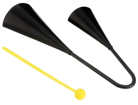 TEMPNAP Metall Kuhglocke Großes Musikinstrument Robust mit Holzhammer Vielseitig für Musikunterricht und Outdoor Einsatz Langlebig und Tragbar