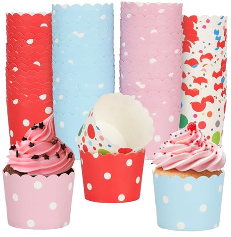 Cupcake Förmchen Muffinförmchen Papier - 200 Stück Cupcake Cases Muffin Förmchen Papierförmchen Muffinform Papier für Backtage Geburtstage Hochzeiten Partys