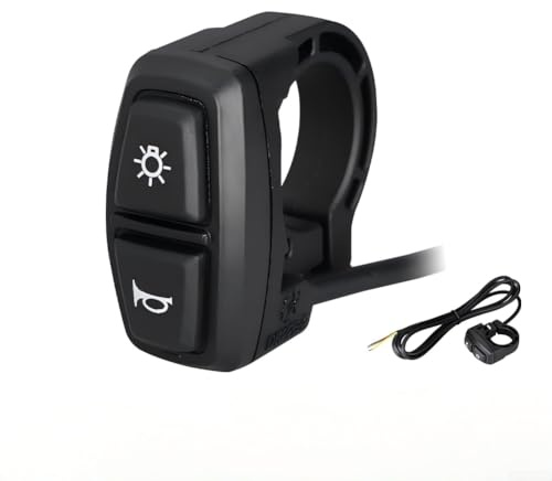 Oniissy 3-in-1 Motorrad-Lenker-Kontrollschalter – Scheinwerfer/Blinker/Hupenhalterung auf 22 mm 7/8-Zoll-Lenker für Motorrad/E-Bike/E-Scooter