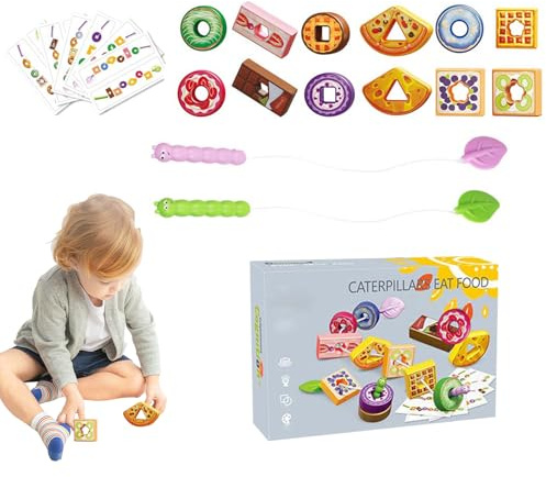 Toddler Fädelspiel,Eltern-Kind Interaktives Spiel - Feinmotorik Obst Gemüse Fädelspielzeug Für Mädchen Kleinkinder Kinder Klassenzimmer Zuhause Reisen Auto | Lernspielzeug Für Kleinkinder Kindergarten