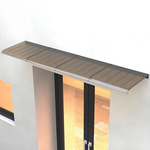 Wasserdicht Balkonmarkise für den Außenbereich, Paravent, ohne Bohren, Grau, 55 x 100 cm, Seitenschutz, Balkon, Sonnenschutz, Terrassenabdeckung, wetterfest, Markise für Garten und Terrasse