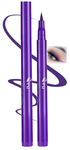 Dark Violet Purple Liquid Eyeliner Pencil – Quick-Dry Waterproof Smudge-Resistant Fine Tip Liner with Bold, Ideal for Graphic Looks, Festival Makeup & Daily Wear, Suitable for Art