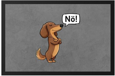 Hey!Print Nö Fussmatte lustig dackel frech hund humor geschenkidee witzig spruch
