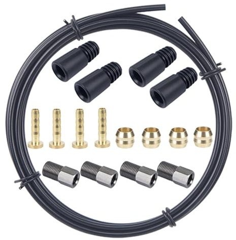 LatoYard Fahrrad Hydraulischer Bremsschlauch Reparatursatz mit 2,5 m Schnur 4 Oliven 4 Ölnadeln für Shimano MT200/MT2/M506 und SRAM Guide/DB-Serie