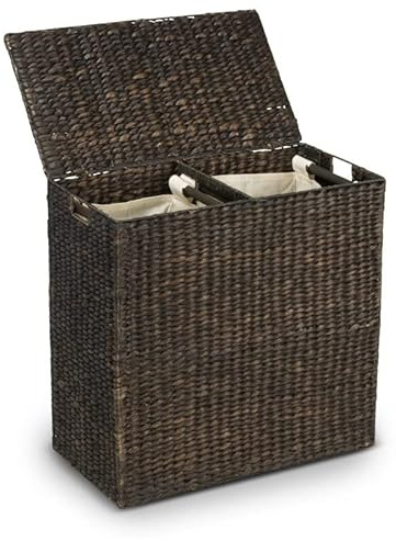 Wäschetruhe ERLA – Wäschesammler – Wäschebox inkl. 2-teiligem Wäschesack aus Baumwolle – 61x33x61 cm (L/B/H) – 120 Liter – Wäschesortierer – Premium Wäschekorb