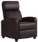 Yaheetech Recliner Armchair Single Padded Seat PU Leather Sofa Lounge Seating Adjustable Leg Rest and Reclining Functions for Home and Theater Brown