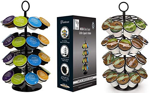 EVER RICH ® COFFEE POD ROTATING HOLDER / STAND COMPATIBLE WITH DOLCE GUSTO (32-40 CAPSULE CAPACITY) (2 - 36)