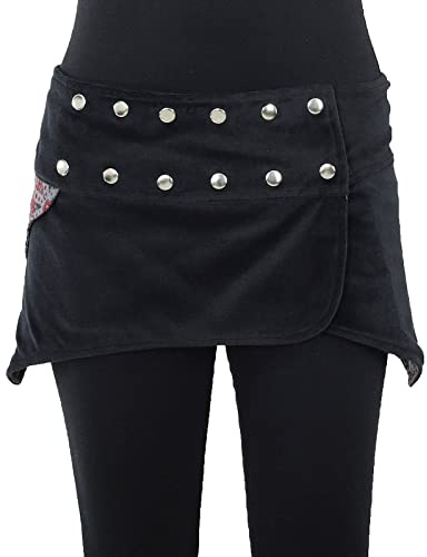 PUREWONDER Damen Zipfel Wickelrock Samt Nierenwärmer sk23