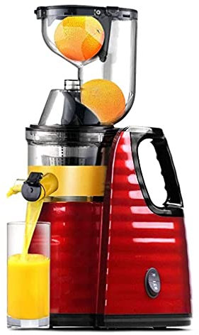 SMSOM Exprimidor, exprimidor de masticación Lenta, máquina de expresión de Prensa en frío, fácil de Limpiar, Rendimiento de expresión más Alto y Pulpa más Seca, Extractor de Jugo con Motor silencioso