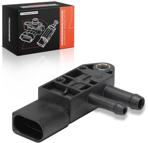 Frankberg Abgasdrucksensor Differenzdruckgeber Drucksensor | Kompatibel mit Polo 9A 9N, T.o.u.r.a.n 1T1 1T2, Golf Plus 521 5M1, P.a.s.s.a.t 3C2, P.a.s.s.a.t CC 357, Golf VI 5K1