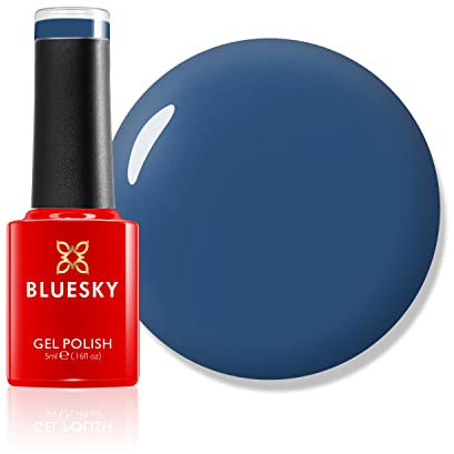 Bluesky Gel Nail Polish, Blue Rapture, Mini, 80558, Dark Blue, Denim, Long Lasting, Chip Resistant, 5ml (Requires Drying Under UV LED Lamp)