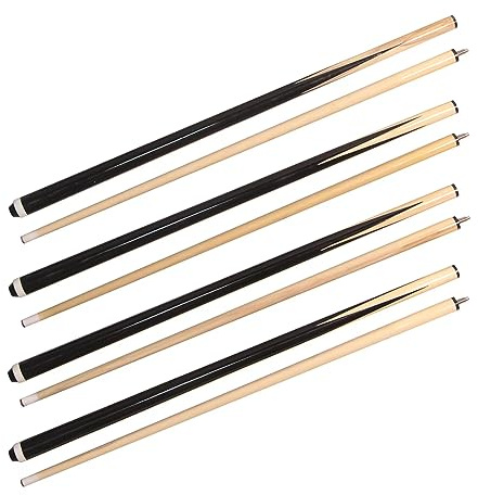 ISPIRITO Pool Sticks Billiard Cues 2-Piece 58 Inch Pool Table Sticks 19 oz 13mm Glue-on Tips Hardwood Wooden Pool Cues Stick Set of 2/4 / 6