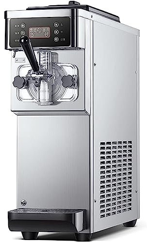 HDCCDM Commercial Ice Cream Machine,12-16L/H Stainless Steel Ice Cream Maker,1200W Soft Serve Ice Cream Maker with LED Display Auto Clean,for Restaurants Dessert Shops, Coffee Shops, Milk Tea Shops