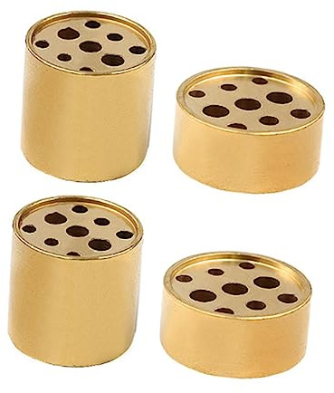 VOSAREA 4pcs Copper Incense Holders, 9-Hole Multi-Hole Incense Stick Bases, Small Retro Copper Burner Accessories for Meditation Room, Yoga Studio & Home Decor