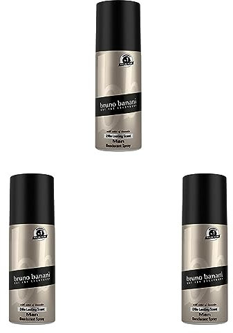 bruno banani Körperspray für Herren, 150 ml (Packung mit 3)