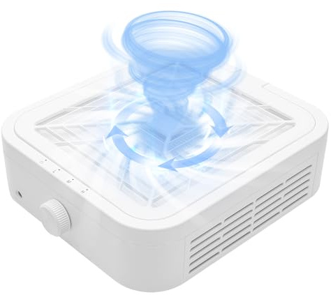 CGBE Staubabsaugung für Nägel, 120W Nagelstaubsauger mit 2 Filter-Weiß | Professionell Nagelstaubsaug mit 3-Gang Einstellbarer Geschwindigkeit und Wiederverwendbarem Filter für Salon und Home Studio