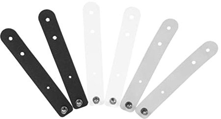 CAXUSD Cable Fasteners Set 6pcs Leather Buckle Ties for Data Line Cable Management Ties Home Office Cord Organizer