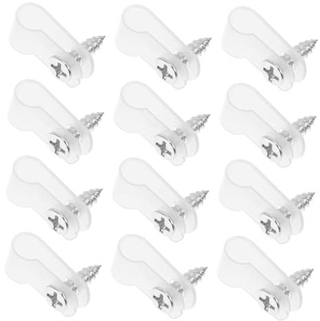 OSALADI 100stücke Kabelclips Weiß Mit Flachkopfschrauben Befestigungsclips Für Kabelmanagement P-klemmen Für Lichterketten Im Innenbereich Dübelklemme Für Rundkabel Flachkopf Drahtklemme