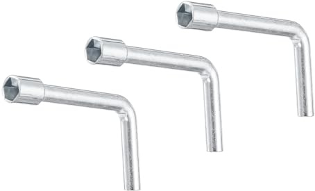 QUARKZMAN 3 Piezas Llave De Vaso En Forma De L Hexagonal Abierta 8mm Métrica De Acero Al Carbono De Un Solo Extremo Llave De Vaso De 6 Puntos Para Reparaciones Generales Mantenimiento