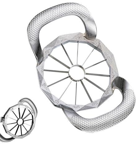 Tagliafrutta a 12 Fette - Tagliafrutta in Metallo | Strumento Per Tagliare Fragole In 12 Fette E Rimuovere Il Torsolo Per Mele Pere Patate E Frutta