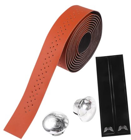 UPKOCH Stoßdämpfendes Lenkerband Aus Pu-material Rutschfestes Lenkerband Mit Selbstklebender Rückseite Perforiertes Für Outdoor-fahrräder Braun