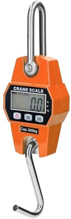 Báscula de grúa electrónica de 300 kg, herramienta de pesaje digital LCD, báscula de gancho de acero inoxidable de alta resistencia industrial, báscula colgante Claro y fácil de usar