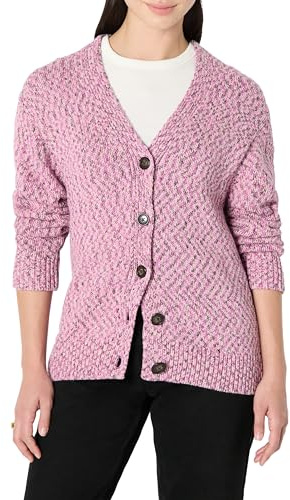 Amazon Essentials Women's Oversized-Fit Multi-Colour Heavyweight Button-Up Cardigan