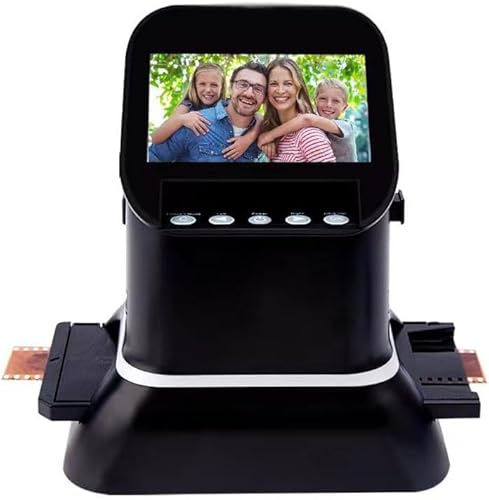 Scanner multifunzione per pellicole e diapositive da 22 MP, con schermo LCD da 4,3 pollici Alta risoluzione da 22 MP, doppia alimentazione, negative e positive, negative,