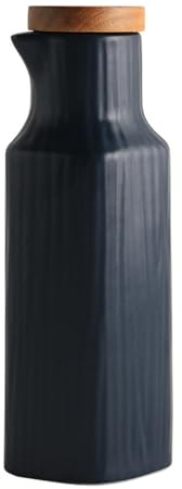 Bouteille distributrice d'huile d'olive en céramique, récipient de stockage distributeur d'huile d'olive en porcelaine, pot d'huile domestique avec bec verseur anti-goutte for sauce soja sushi vinaigr