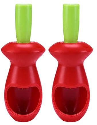 2 snocciolatori per ciliegie per uso alimentare, per frutta come datteri e piccoli frutti, con manico ergonomico per ciliegie e datteri