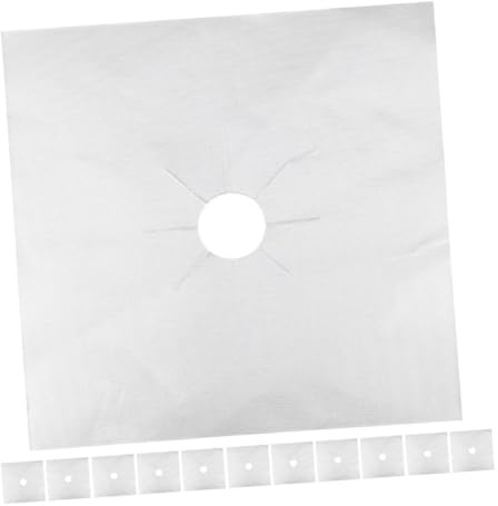 VALICLUD 12pcs Non-stick Gas Stove Burner Liners Heat Resistant for Kitchen Gas Stoves Covers Easy to Clean for Household Use