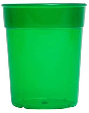 AIOS Dishwasher Safe Stackable Plastic Cups/Beakers/Tumblers 250ml (Set of 6) (Green)