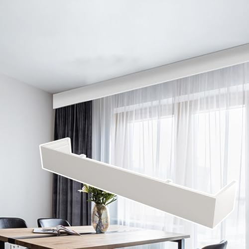Blackout Curtain Valance Box - Ceiling Mount Decorative Pelmet for Roller Blinds & Venetian Blinds, No Tracks Needed, Stylish Home Window Treatment, Easy Installation