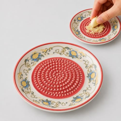 Bol râpe en céramique fait à la main, râpe à gingembre, râpe espagnole avec assiette à tomate, râpe à ail en céramique pour fromage, fruits, légumes, chocolat (style 7)