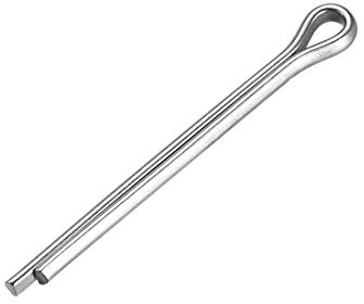 sourcing map 30Stk.Geteilter Splint 4mm x 40 mm 304 Edelstahl 2 Zinken Schlüssel Silber