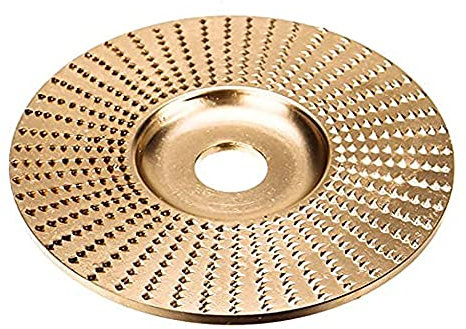 16mm Bohrungswinkelschleifer Holzschnitzscheibe Holzschleifscheibe Rotary Disc Schleifen Holzbearbeitung Schnitzen Schleifscheibenwerkzeuge Schleifen Formwerkzeug(Gold)